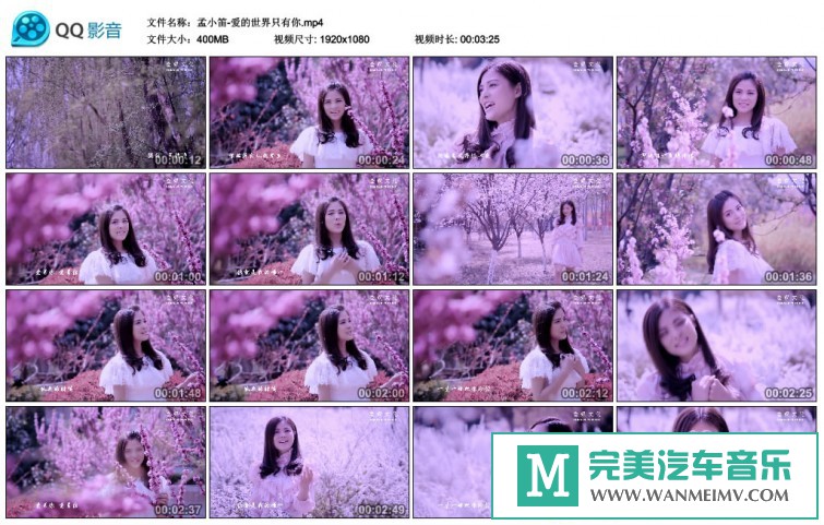 华语高清MV下载-孟小笛 爱的世界只有你 [百度网盘/MP4/400M](1)